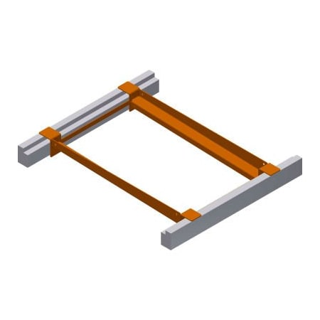 Bluff Mfg Bluff Variable-Width Keg Flow Frame For 42"D Rack, VARIABLEWIDTH2142, Holds 4 Sixer Kegs, 18-21"W VARIABLEWIDTH21-42